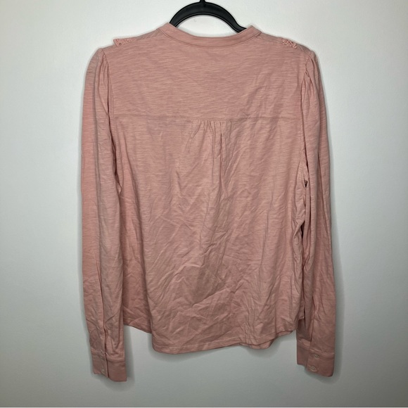 NWT BODEN Broderie Ruffle Jersey Top Milkshake Pink 12 - Picture 3 of 6